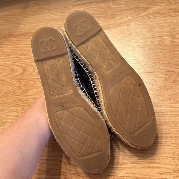 Chanel Metallic Tweed Espadrilles 37 - Picture 6 of 7